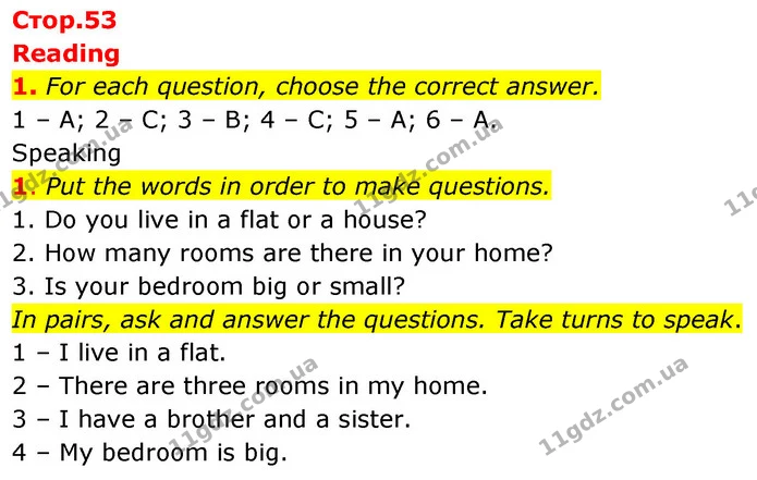 1. For each question, choose the correct answer. — ГДЗ Англійська мова 6 клас Коста (Prepare 6)