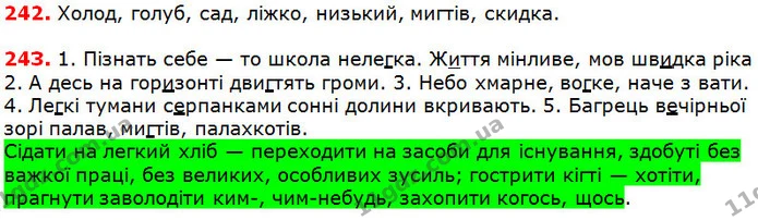 242-243 — ГДЗ Українська мова 5 клас Глазова 2018 — ГДЗ Українська мова 5 клас Глазова 2018