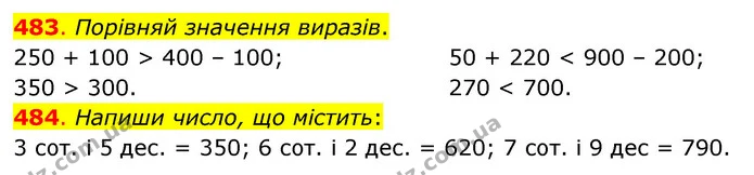 483. Порівняй значення виразів. — ГДЗ Математика 3 клас Бевз 1 частина