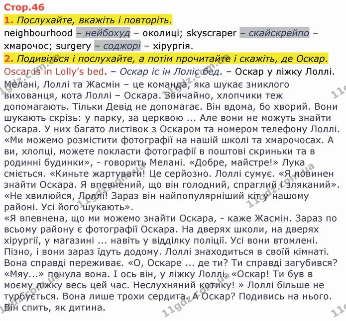 1. Послухайте, вкажіть і повторіть. — ГДЗ Англійська мова 4 клас Карпюк НУШ