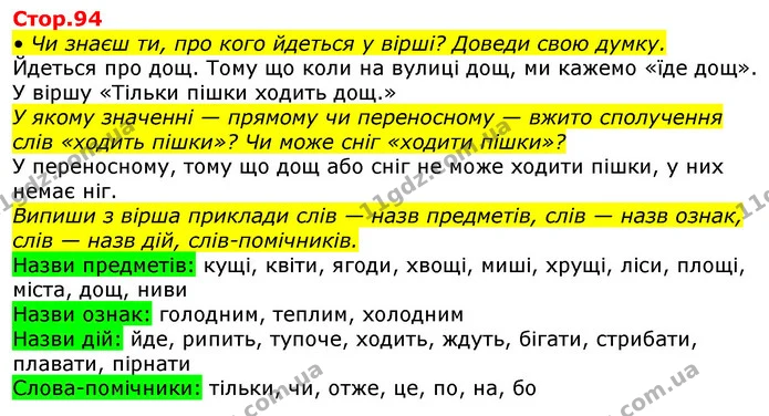 • Чи знаєш ти, про кого йдеться у вірші? Доведи свою думку. — ГДЗ Українська мова та читання 3 клас Большакова 1-2 ч.