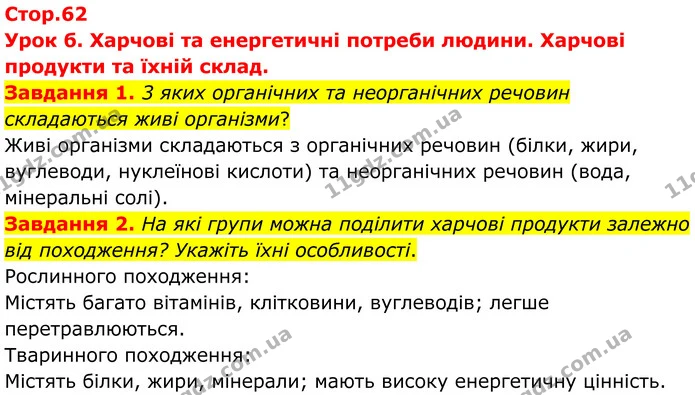 Стор. 62 — 1-2 — ГДЗ Робочий зошит біологія 8 клас Мирна — ГДЗ Робочий зошит біологія 8 клас Мирна