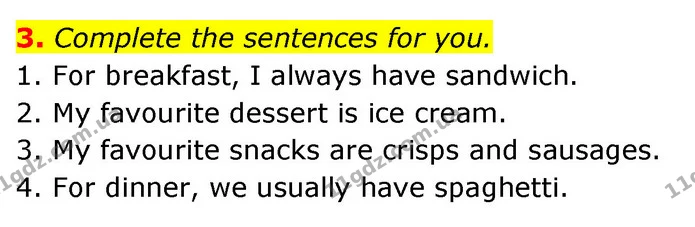 3. Complete the sentences for you. — ГДЗ робочий зошит Англійська мова 6 клас Prepare