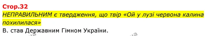 НЕПРАВИЛЬНИМ є твердження, що твір «Ой у лузі червона калина похилилася» — ГДЗ Українська література 6 клас Авраменко 2023