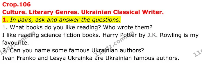 1. In pairs, ask and answer the questions. — ГДЗ Англійська мова 7 клас Коста