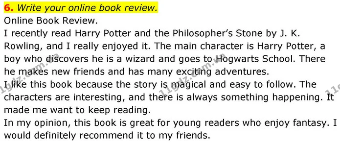 6. Write your online book review. — ГДЗ робочий зошит Англійська мова 8 клас Гарет Джонс 2025