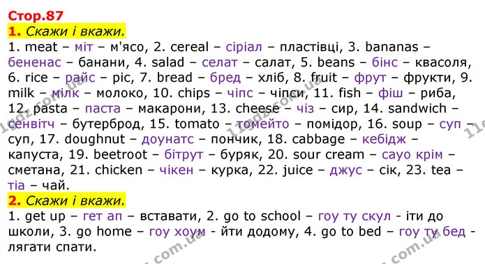 1. Скажи і вкажи. — ГДЗ Англійська мова 2 клас Мітчелл