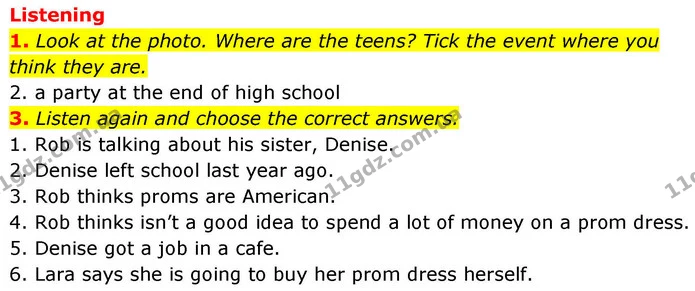 1. Look at the photo. Where are the teens? Tick the event where you think they are. — ГДЗ робочий зошит Англійська мова 8 клас Гарет Джонс 2025