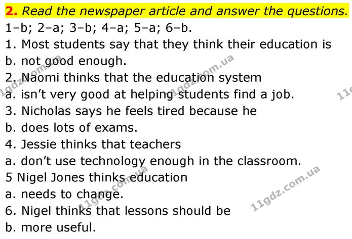 2. Read the newspaper article and answer the questions. — ГДЗ робочий зошит Англійська мова 8 клас Гарет Джонс 2025