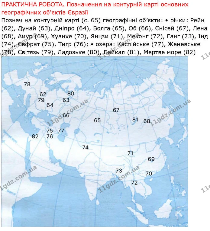 Стор. 70 — Стр.70 (Пр.1) — ГДЗ робочий зошит Географія 7 клас Гільберг — ГДЗ робочий зошит Географія 7 клас Гільберг