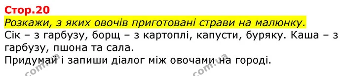 Розкажи, з яких овочів приготовані страви на малюнку. — ГДЗ Українська мова 2 клас Большакова 1 ч. - 2 ч.