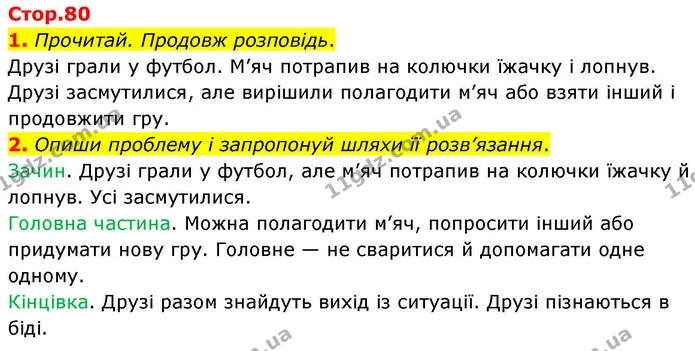 1. Прочитай. Продовж розповідь. — ГДЗ Українська мова та читання 4 клас Большакова