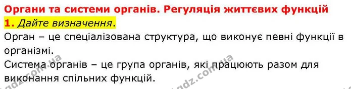 1. Дайте визначення. — ГДЗ робочий зошит Біологія 7 клас Кулініч