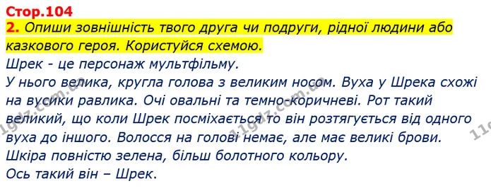 2. Опиши зовнішність твого друга чи подруги, рідної людини або казкового героя. Користуйся схемою. — ГДЗ Українська мова та читання 3 клас Большакова 1-2 ч.