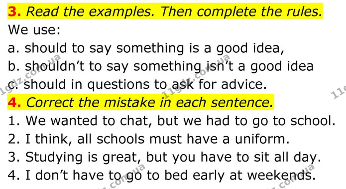 3. Read the examples. Then complete the rules. — ГДЗ Англійська мова 8 клас Стайрінг (Prepare)