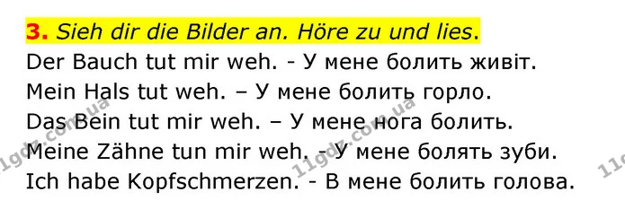 3. Sieh dir die Bilder an. Höre zu und lies. — ГДЗ Німецька мова 6 клас Сотникова 2 рік (2023)