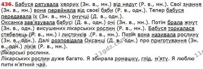 436 — ГДЗ Українська мова 5 клас Глазова 2018 — ГДЗ Українська мова 5 клас Глазова 2018