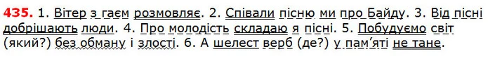 435 — ГДЗ Українська мова 5 клас Глазова 2018 — ГДЗ Українська мова 5 клас Глазова 2018