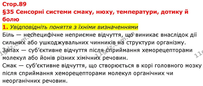 1. Увідповідніть поняття з їхніми визначеннями — ГДЗ Робочий зошит Біологія 8 клас Тагліна (2025)