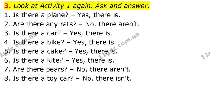 3. Look at Activity 1 again. Ask and answer. — ГДЗ Англійська мова 3 клас Пухта