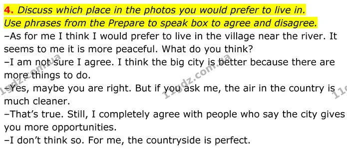 4. Discuss which place in the photos you would prefer to live in. — ГДЗ Англійська мова 8 клас Стайрінг (Prepare)