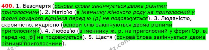 400 — ГДЗ Українська мова 5 клас Глазова 2018 — ГДЗ Українська мова 5 клас Глазова 2018