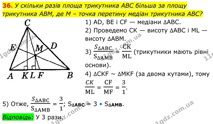 36 — ГДЗ Геометрія 8 клас Істер