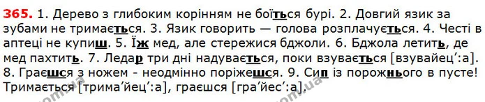 365 — ГДЗ Українська мова 5 клас Глазова 2018 — ГДЗ Українська мова 5 клас Глазова 2018