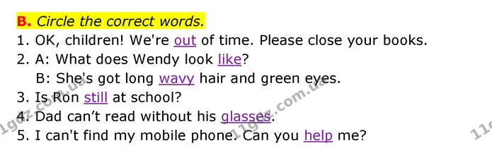 B. Circle the correct words. — ГДЗ Робочий зошит Англійська мова 6 клас Мітчелл
