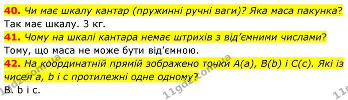 40. Чи має шкалу кантар (пружинні ручні ваги)? Яка маса пакунка? — ГДЗ Математика 6 клас Бевз 1-2 ч.