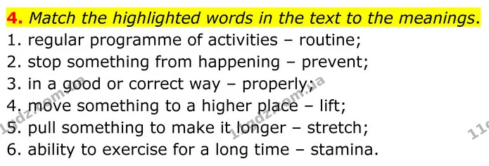 4. Match the highlighted words in the text to the meanings. — ГДЗ Англійська мова 8 клас Стайрінг (Prepare)