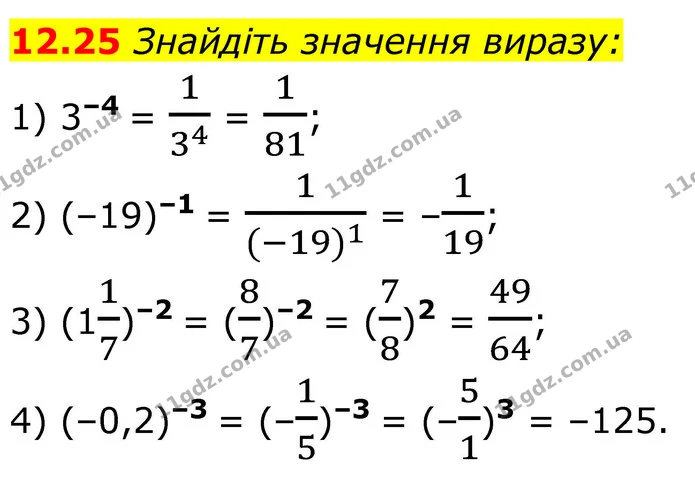 12.25 Знайдіть значення виразу: — ГДЗ Алгебра 8 клас Істер