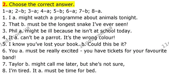 2. Choose the correct answer. — ГДЗ робочий зошит Англійська мова 8 клас Гарет Джонс 2025