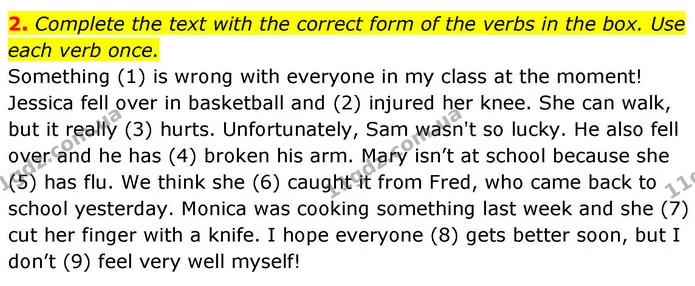 2. Complete the text with the correct form of the verbs in the box. Use each verb once. — ГДЗ робочий зошит Англійська мова 8 клас Гарет Джонс 2025