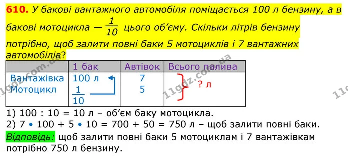 610. Виконай ділення з остачею. Зроби перевірку. — ГДЗ Математика 3 клас Заїка 1-2 ч.