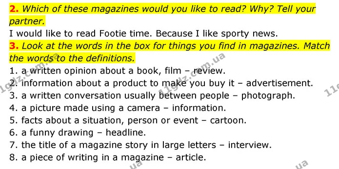 2. Which of these magazines would you like to read? Why? Tell your partner. — ГДЗ Англійська мова 6 клас Коста (Prepare 6)