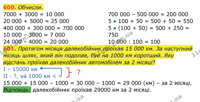 600. Обчисли. — ГДЗ Математика 4 клас Заїка