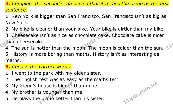 4. Complete the second sentence so that it means the same as the first sentence. — ГДЗ робочий зошит Англійська мова 6 клас Prepare