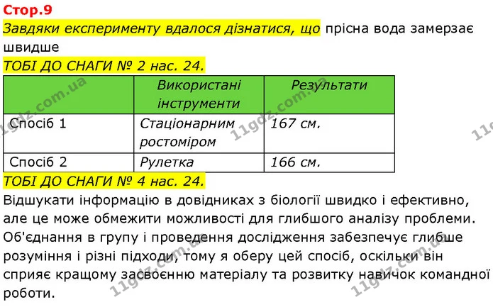 Завдяки експерименту вдалося дізнатися, що прісна вода замерзає швидше — ГДЗ Робочий зошит Пізнаємо природу 6 клас Коршевнюк