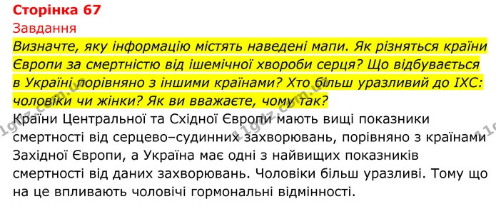 Стор. 67 — 1 — ГДЗ Біологія 8 клас Тагліна — ГДЗ Біологія 8 клас Тагліна