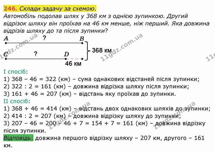 246. Склади задачу за схемою. — ГДЗ Математика 4 клас Заїка