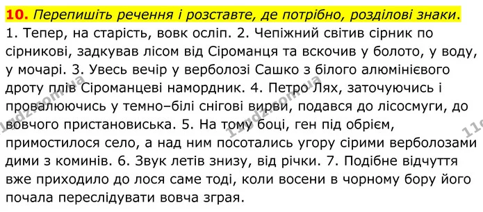 10. Перепишіть речення і розставте, де потрібно, розділові знаки. — ГДЗ Українська мова 8 клас Авраменко