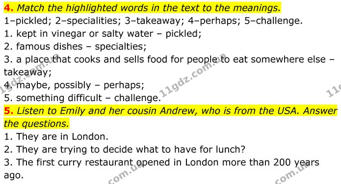 4. Match the highlighted words in the text to the meanings. — ГДЗ Англійська мова 8 клас Стайрінг (Prepare)