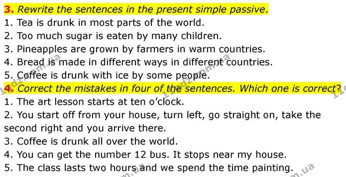 3. Rewrite the sentences in the present simple passive. — ГДЗ робочий зошит Англійська мова 7 клас Prepare