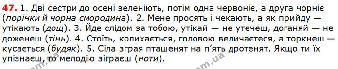 47 — ГДЗ Українська мова 5 клас Глазова 2018 — ГДЗ Українська мова 5 клас Глазова 2018