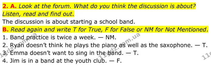 2. A. Look at the forum. What do you think the discussion is about? Listen, read and find out. — ГДЗ Англійська мова 8 клас Мітчелл