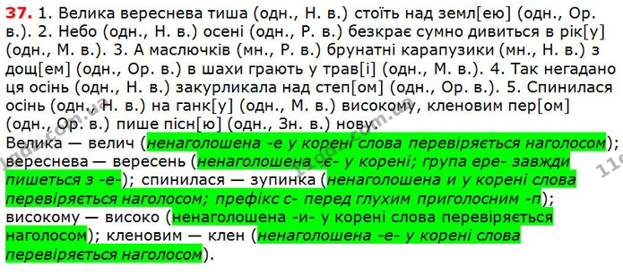 37 — ГДЗ Українська мова 5 клас Глазова 2018 — ГДЗ Українська мова 5 клас Глазова 2018