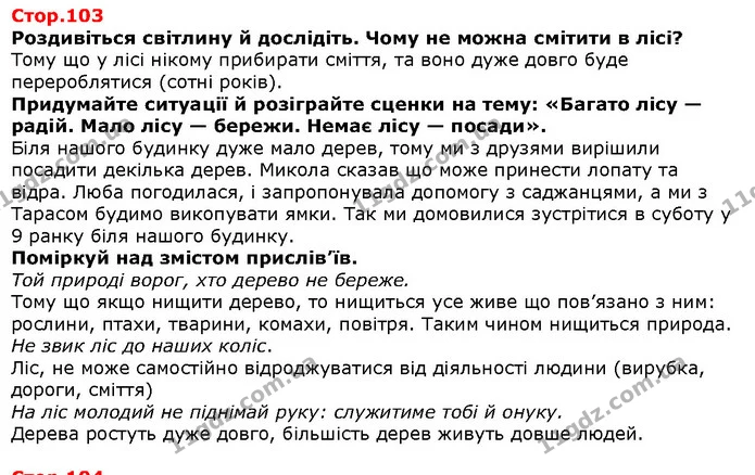 Роздивіться світлину й дослідіть. Чому не можна смітити в лісі? — Решебник Я досліджую світ 1 клас Грущинська