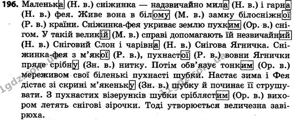 196 — ГДЗ Українська мова та читання 4 клас Захарійчук 2015