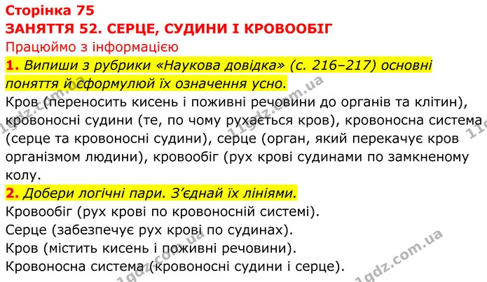 1. Випиши з рубрики «Наукова довідка» (с. 216–217) основні поняття й сформулюй їх означення усно. — ГДЗ робочий зошит Пізнаємо природу 5 клас Коршевнюк